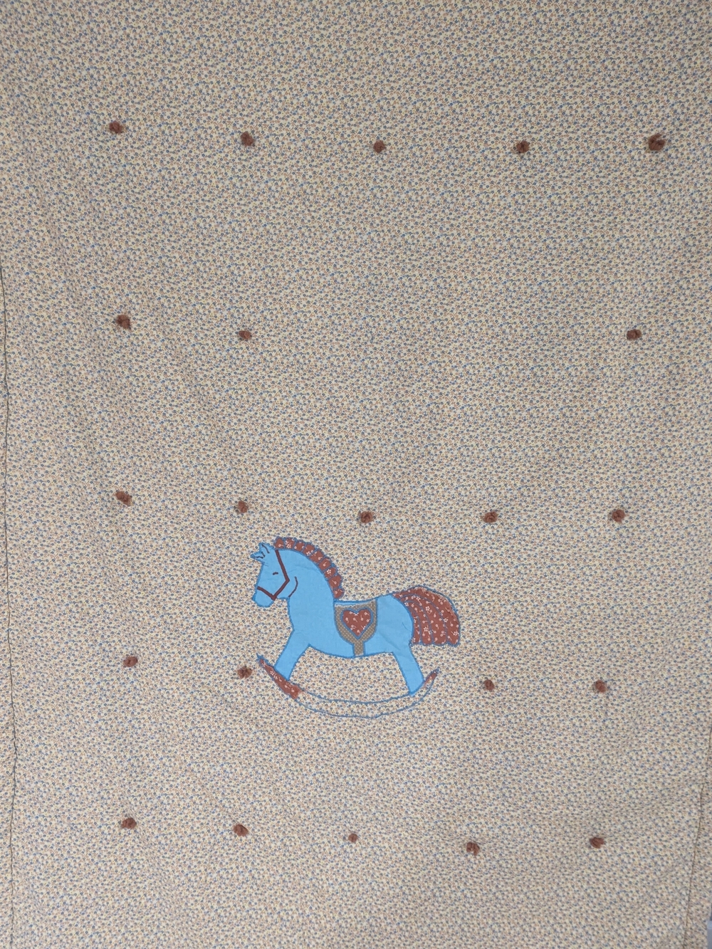 Blue Rocking Horse Applique Quilt